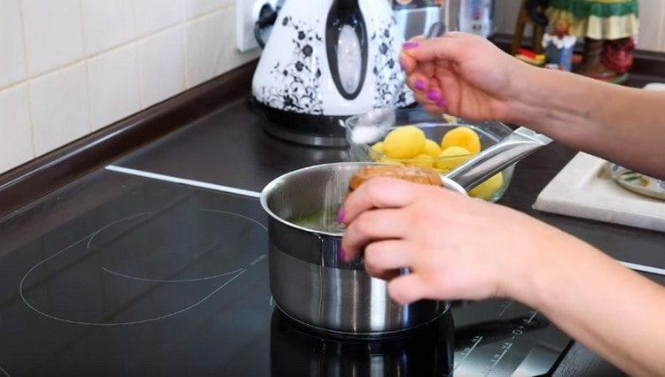 Immediately salt the water.