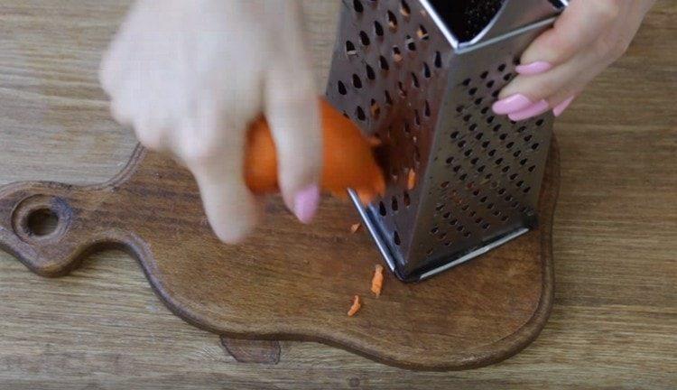 Three grater carrots.