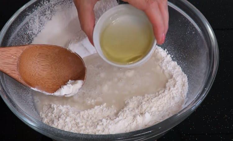 Add vegetable oil immediately.