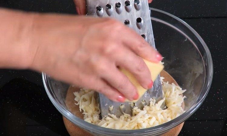 Grate the cheese.
