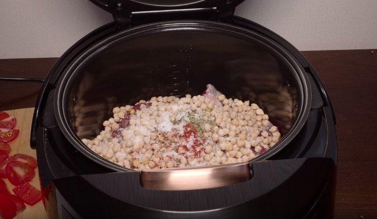 Add salt and spices.