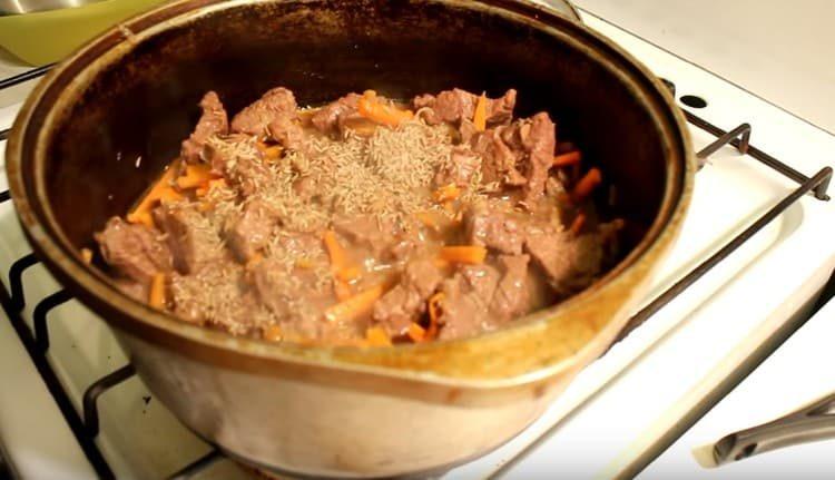 Add zira to the dish.