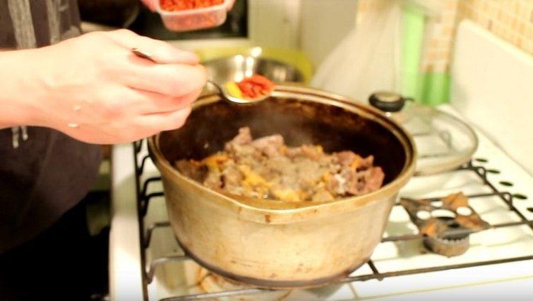 Salt and pepper the dish to taste.