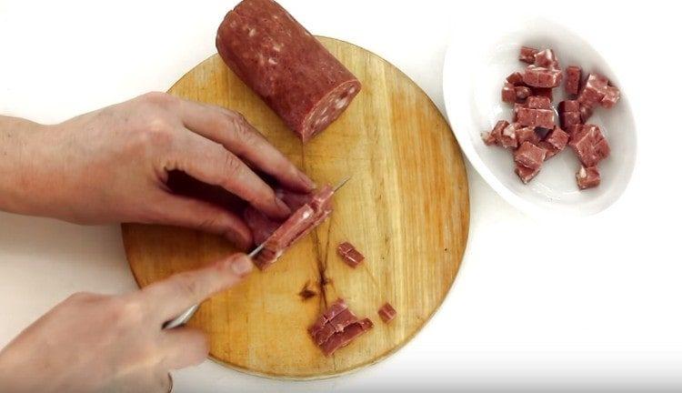 dice the sausage as well.