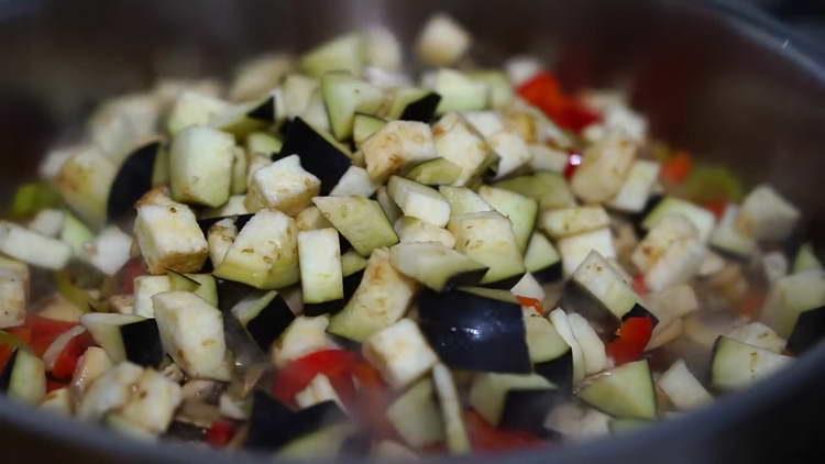 send chopped zucchini