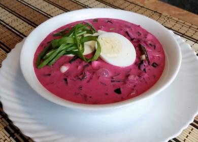 Very tasty Lithuanian  cold borsch
