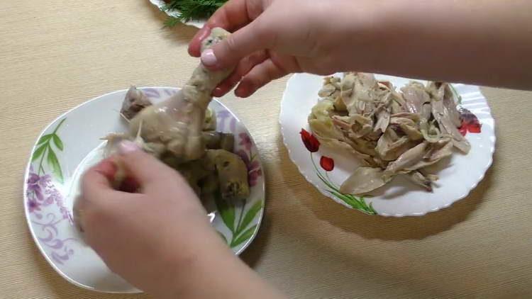 make chicken into pieces