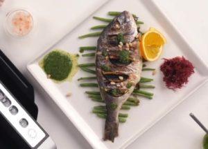 cooking tender dorado on the grill