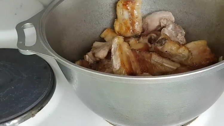 send meat to the cauldron