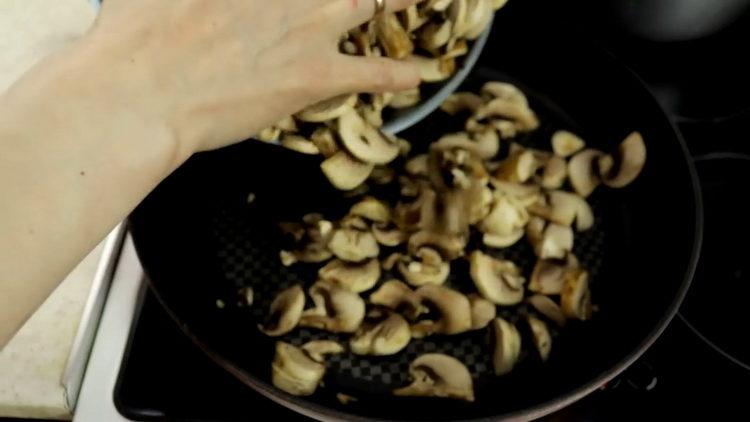 fry the mushrooms