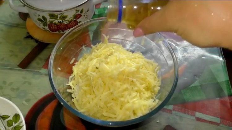 grate the ingredients