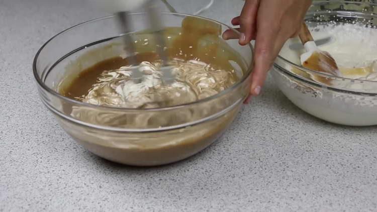 mix everything with custard