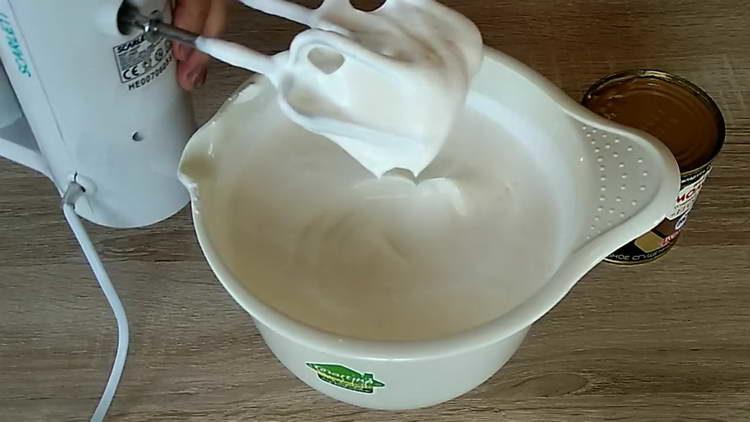 whip cream until elastic