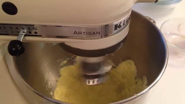 beat butter with a mixer