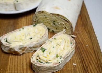 Delicate pita roll  with tuna