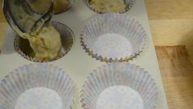 put the dough in the mold