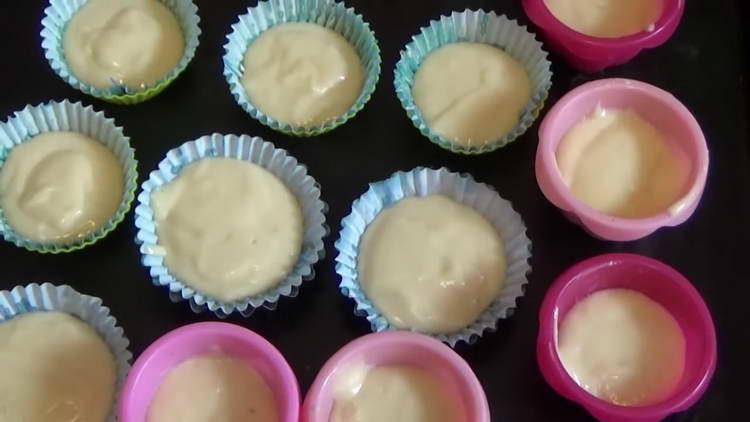 pour dough into molds