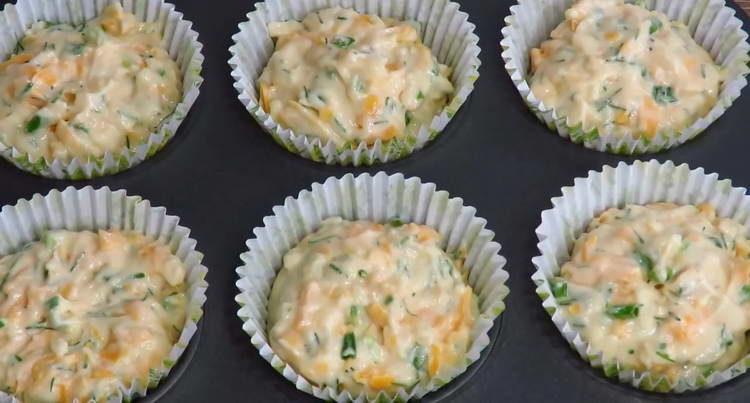 put the dough in forms