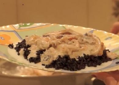 Delicious seafood in creamy  sauce