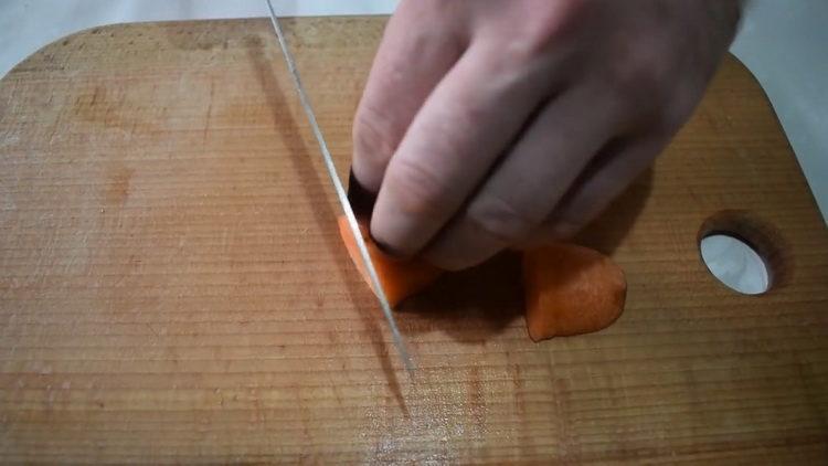 chop carrots