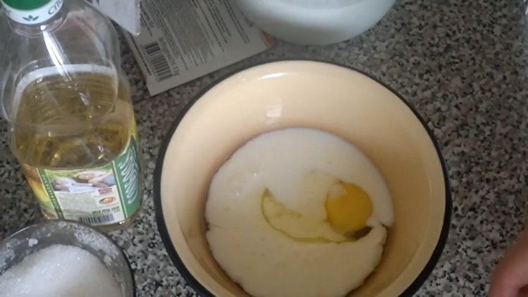 Cooking pancakes on yogurt