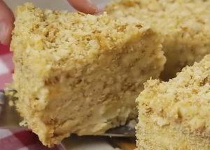 Napoleon cake without baking step by step recipe with photo