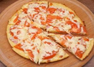 Quick pizza recipe in a pan in 10 minutes