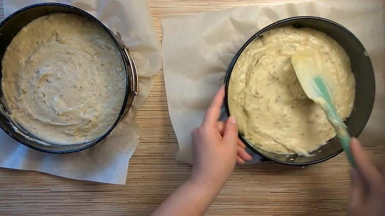 put the dough in the mold