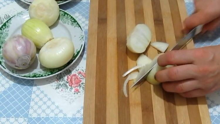 chop the onion