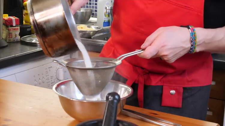 pass the sauce through a sieve