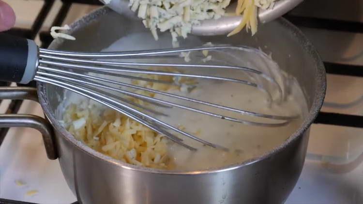 put the cheese in a stewpan