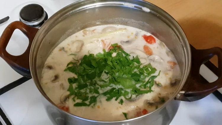 Tom Kha step by step recipe with photo