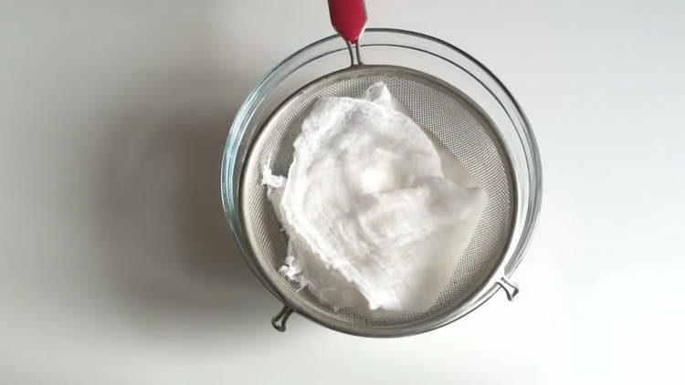 cover the mixture with gauze