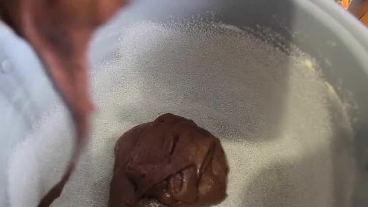 pour the dough into the multicooker bowl