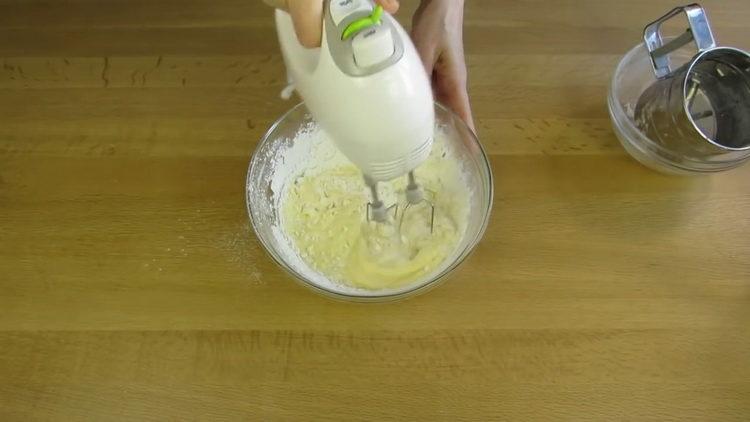 mix the ingredients and beat