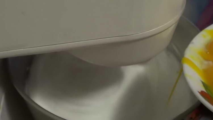 beat the protein and introduce the yolks