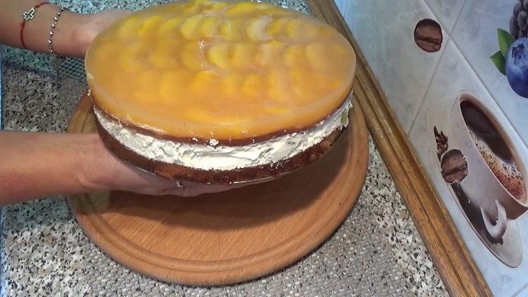 cake with curd cream