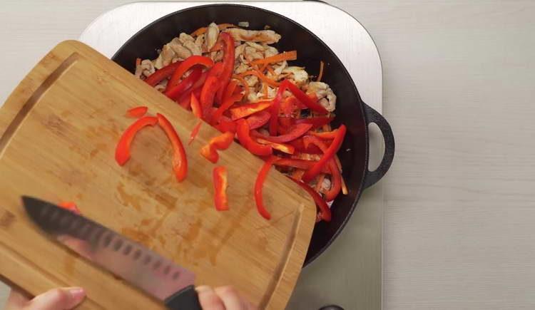 send the pepper to the pan