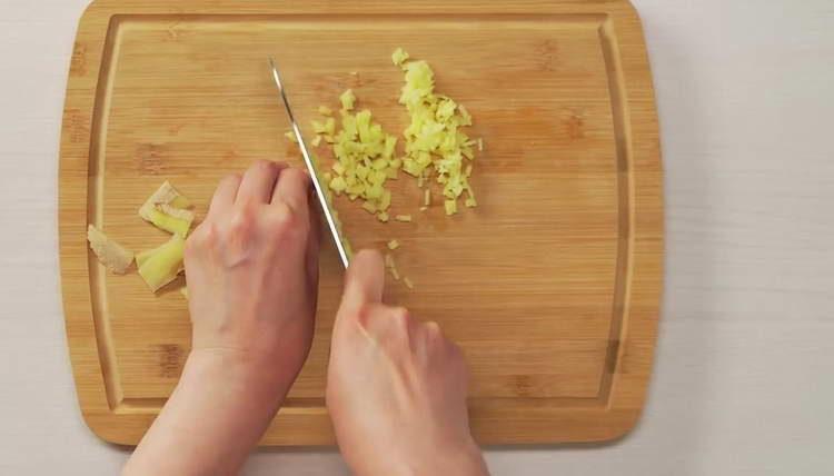 finely chop the ginger